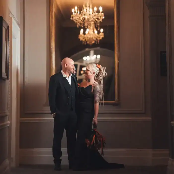 Elegant hotel lobby with chandeliers and classic decor at The Ro Hotel in Nashville.